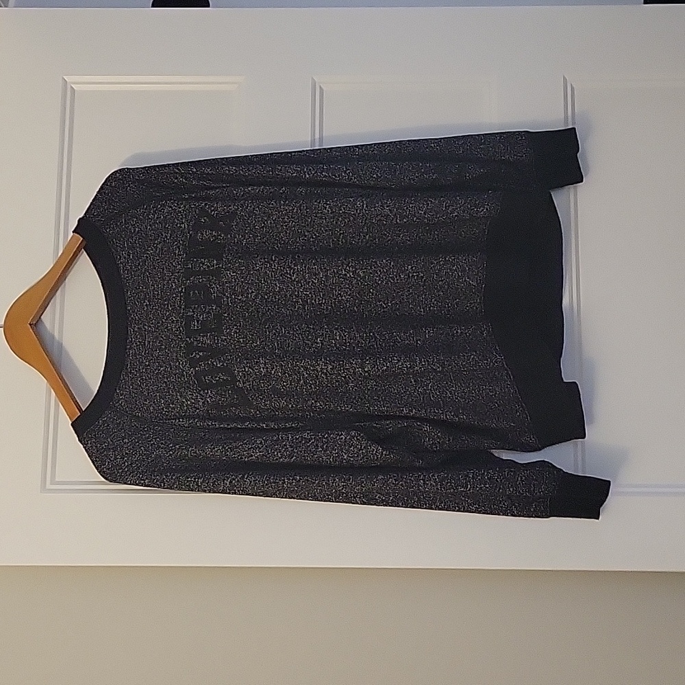 PINK Victoria's Secret Black and Gray Sweatshirt